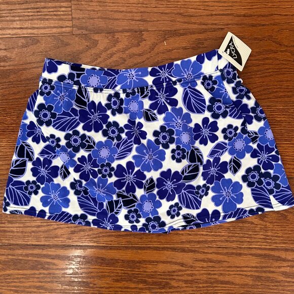 NWT L.L. Bean Women's BeanSport Swimwear Swim Skirt Bright Harbor Size 6 Floral - Picture 2 of 9